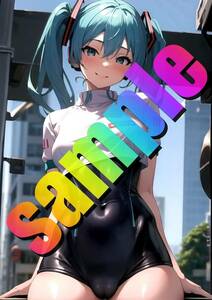 ★初音ミク★高品質/最高用紙 A4サイズ ポスター ラミネート加工 同人 光沢紙 美少女 セクシー 下着 写真 NHTU0018