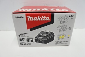 工具祭 makita マキタ リチウムイオンバッテリー BL1860B ① 未使用品 自宅保管品 純正 マキタバッテリー A-60464 18V 6.0Ah　