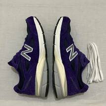 極美品 美品 NEW BALANCE シューズ 靴 くつ newbalance 990V4 990 v4 Purple Suede U990TB4 26.5 パープル 紫 むらさき メンズ men's 下_画像4