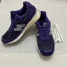 極美品 美品 NEW BALANCE シューズ 靴 くつ newbalance 990V4 990 v4 Purple Suede U990TB4 26.5 パープル 紫 むらさき メンズ men's 下_画像1