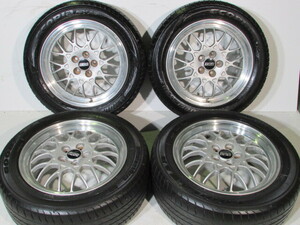 ☆BBS■RG■スバル純正■FORGED/鍛造品■100-5H/16-6.5J/+55■205/55R16■レガシィ.インプレッサ.流用等■BSエコピアEX10&GOODYEAR