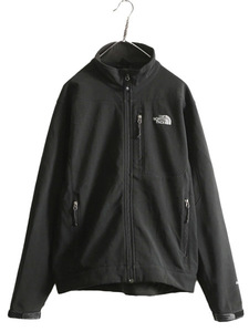 US企画 ノースフェイス APEX ソフトシェル ジャケット メンズ M / The North Face 裏 フリース アウトドア ジャンパー フルジップ ブラック