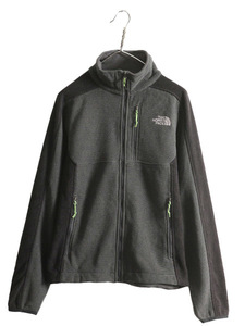 ノースフェイス フルジップ フリース ジャケット メンズ S 古着 The North Face アウトドア ブルゾン ジャンパー ハイネック 2トーン 黒 灰