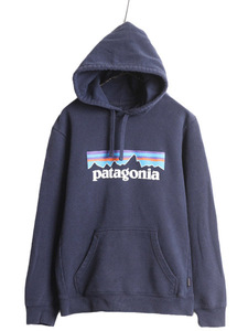 21年製 パタゴニア プリント スウェット フード パーカー メンズ S / Patagonia トレーナー プルオーバー フィッツロイ アウトドア 裏起毛