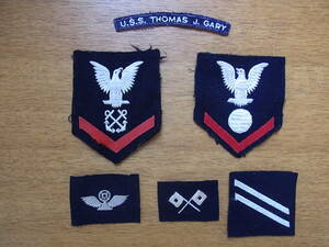 r1950年代米海軍の水兵の階級章・兵科章ほか6枚