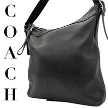 美品　coach コーチ　9188 ショルダーバッグ　レザー　黒　ブラック　本革_画像1