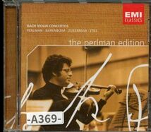 【EMI】 ヨハン・セバスティアン・バッハ　バッハ：ヴァイオリン協奏曲 & オーボエ協奏曲　　パールマン、バレンボイムほか　-A369-　CD_画像1