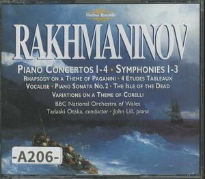 【Nimbus】ラフマニノフ:ピアノ協奏曲第1～4番　　尾高忠明、BBCウェールズ国立管　3枚組　-A206-　CD