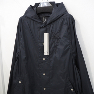 新品 定価124300円 リックオウエンス x チャンピオン 21ss スプリング コート 黒 ブラック メンズ XS S M RICK OWENS Champion 春夏 レイン