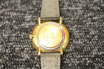OMEGA オメガ デヴィル デビル 腕時計 クォーツ レザー 革 ゴールド ブラック アナログ メンズ 稼動品_画像4