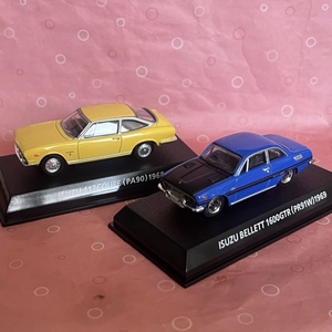 * out of print famous car collection Isuzu be red 1600GTR(PR91W)1969& Isuzu 117 coupe (PA60)1968 2 pcs set width mountain .[.. prompt decision price ] postage included ⑤