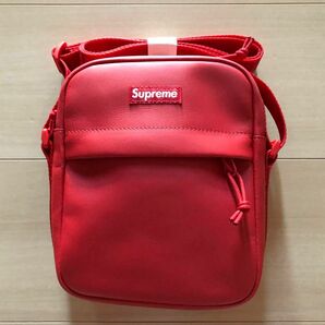 シュプリーム　Leather Shoulder Bag　赤