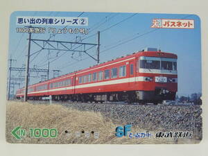 【　使用済　】　東武鉄道　ＳＦとーぶカード　パスネット　　思い出の列車シリーズ②　　１８００系　急行　りょうもう号