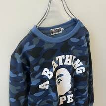 A BATHING APE スウェット　迷彩　カモフラ　エイプ　トレーナー クルーネック 長袖 _画像3