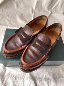 【タグ付き】Paraboot レザー パラブーツ ローファー 茶