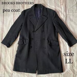 訳あり ★ ブルックスブラザーズ ★ BROOKS BROTHERS ★ ピーコート / ブラック / サイズ42R(185cm) / MOON社製ウール