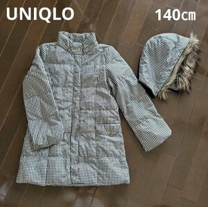 最終値下げ UNIQLO / ユニクロ　ダウンコート　ギンガムチェック 140