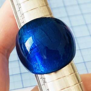 保管品未使用　ベネチアングラス　瑠璃ガラス　2WAY　スカーフリング　指輪リング　サイズ約＃17.5　No.W‐IMG_8296