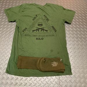 米軍 海兵隊 放出品 特殊部隊 登竜門 トレーニング センター Tシャツ サイズS ソックス 付き