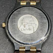 OMEGA オメガ DE VILLE デビル クォーツ 腕時計 デイト ゴールド文字盤 革ベルト 2針 ギャランティ 箱付き 24b菊MZ _画像5