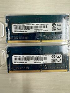 メモリ　ノートPC用 SO-DIMM RAMAXEL PC4-2400T 4G x 2