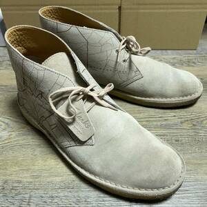 ■クラークス Clarks デザートブーツ UK9 US10 EU43 約27.5cm■クレープソール 美品 地図柄■