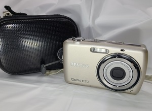 PENTAX Optio E70 ペンタックス オプティオ コンパクトデジタルカメラ ケース付属 動作確認 