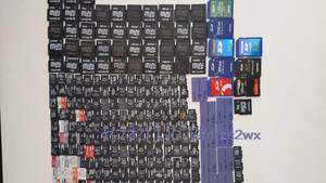 microSDカード 128GB/64GB/32GB/16GB/8GB/4GB/2GB/1GB/512MB/256MB/miniSD/SD/メモリースティックDuo等 超大量 231枚 ジャンク 送料無料