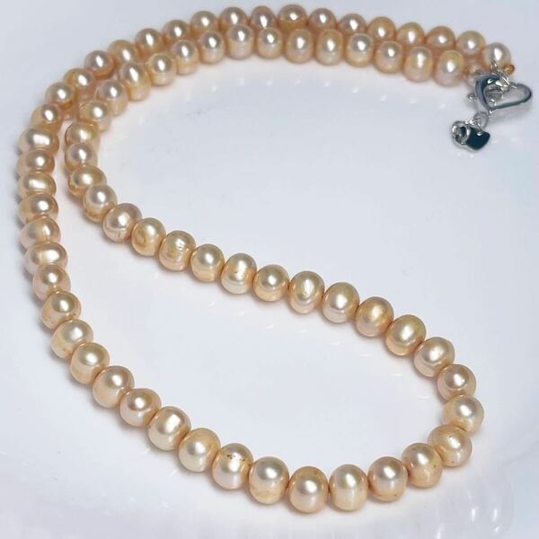 本真珠ネックレス　パールネックレス6mm 天然パールネックレス　45cm necklace pearl アクセサリー 宝石 ジュエリー