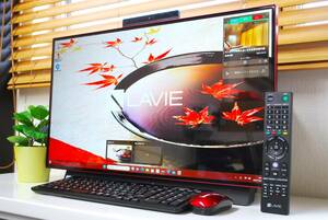 ★☆ 大画面27型液晶 LAVIE Desk All-in-one / 超高速 Nvme + HDD / 第8世代Corei7 /16GB/Office/W録3波TV/ハイレゾ/Blu-ray/HDMI/m911☆★