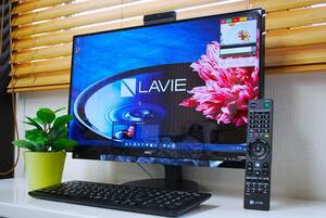 ★☆ LAVIE desk all in One / 23.8型フルHD / 激速新品SSD /第７世代Corei7/16GB/Office2021/W録画対応3波TV&ハイレゾ/Blu-ray/gb27☆★