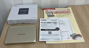 長「14955」CASIO カシオ EX-WORD 電子辞書 XD-SG6870GD 箱付　エクスワード　ゴールド 美品　使い方ガイド付