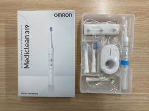 長「15127」OMRON オムロン　音波式電動歯ブラシ　HT-B319 ホワイト　Mediclean319　未使用