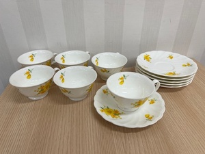 長「14969」ノリタケ Noritake スタジオコレクション カップ&ソーサー 6客セット ボーンチャイナ