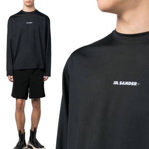 送料無料 1 JIL SANDER ジルサンダー J47GC0022 J20033 ブラック Tシャツ 長袖 カットソー size L