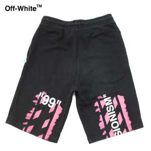 送料無料 OFF WHITE オフホワイト 中古本物 OMCI006R19003015 ショートパンツ ブラック size S