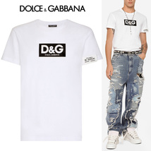 送料無料 2 DOLCE&GABBANA ドルチェ＆ガッバーナ G8QI4T FU7EQ ホワイト Tシャツ カットソー 半袖 size 50_画像1