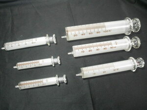  glass made note . vessel TOP MS company manufactured syringe miscellaneous goods 100ml 50ml 30ml 20ml 10ml 6 pcs set liquid. .. change first-aid hygienic supplies other miscellaneous goods antique 