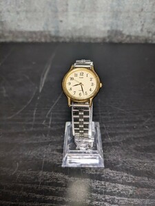 1E【美品】SEIKO セイコー ALBA アルバ クォーツ 腕時計 ゴールド文字盤