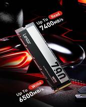 Lexar 2TB NVMe SSD グラフェン放熱シート PCIe Gen 4×4 最大読込 7400MB/s 最大書込6500MB/s PS5確認済み M.2 Type 2280 内蔵 SSD ._画像7