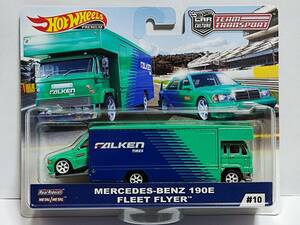 Hot Wheels TEAM TRANSPORT‐MERCEDES-BENZ 190E (FALKEN) /チームトランスポート/メルセデス・ベンツ/ファルケン/DTM/トラック/CarCulture