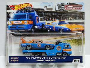 Hot Wheels TEAM TRANSPORT‐'70 PLYMOUTH SUPERBIRD /チームトランスポート/プリムス スーパーバード/Muscle Cars/マッスルカー/Drag