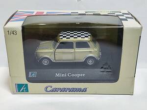 Cararama 1/43-Mini Cooper （ゴールド/チェッカー） /HONGWELL/ホンウェル/カララマ/ミニクーパー