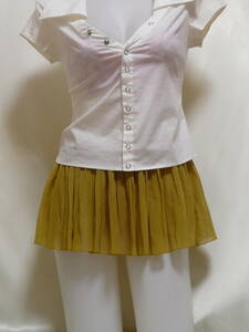 !! mustard Karashi color group super micro Mini *.. paste ... soft pleat ^^!!