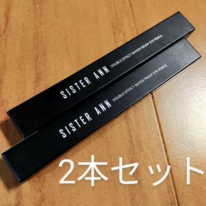 新品【01、11】シスターアン ダブルエフェクト ウォータープルーフ アイライナー・アイシャドウ／韓国コスメ／黒・コーラルブリック