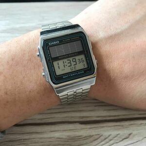 CASIO カシオ　AL 180 廃盤　稼働品　デジタル 腕時計　ソーラーバッテリー 