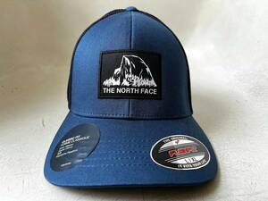 即決 新品 USA限定 本物 The North Face ノースフェイス FLEXFIT トラッカーハット メッシュキャップ 帽子 男女兼用 S/M Navy