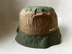 送料￥380　新品 正規品【Barbour】バブアー コットン カラーブロク バケットハット 帽子 クラッシュハット