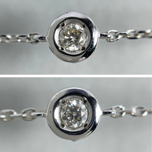 K18wg 天然ダイヤモンド 0.16ct ネックレス_画像5