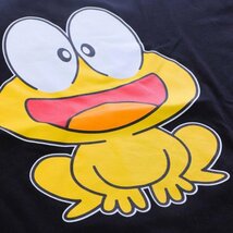 新品☆ど根性ガエル ぴょん吉 Tシャツ 半袖 2L XL LLサイズ メンズ 大きいサイズ キャラクター グッズ アニメ 黒 ブラック KRN2320M3_画像3